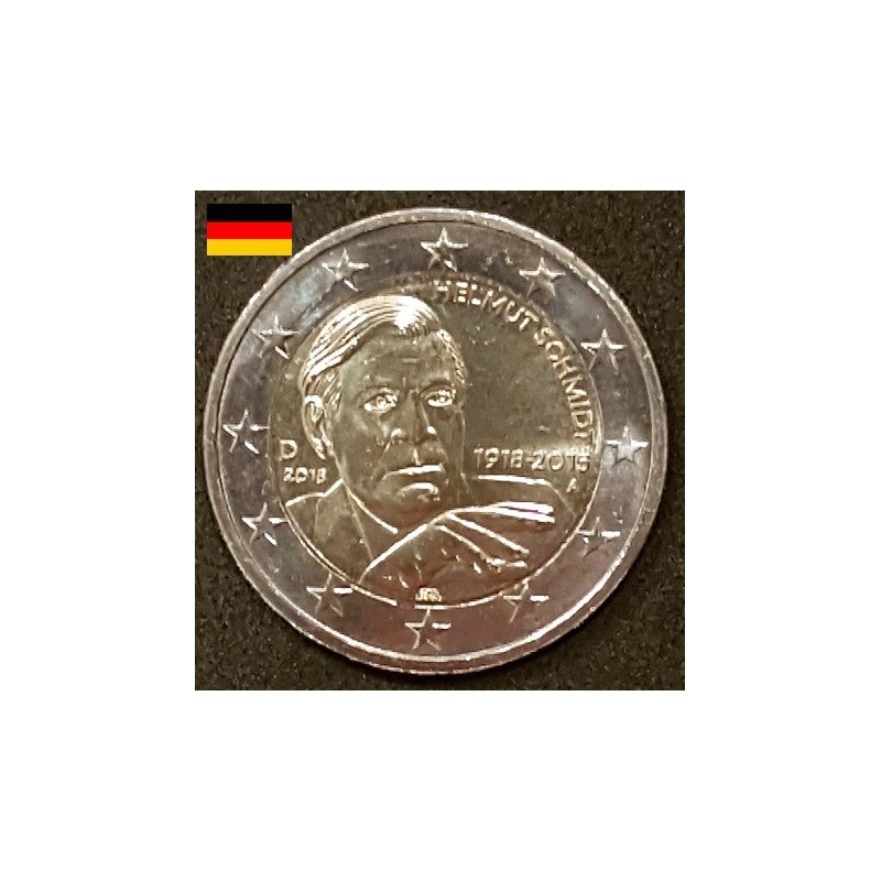 2 euros commémorative Allemagne 2018 chancelier schmidt piece de monnaie €