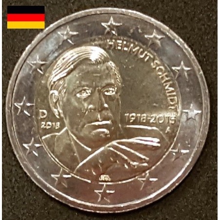 2 euros commémorative Allemagne 2018 chancelier schmidt piece de monnaie €