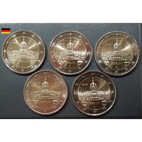 2 euros commémoratives allemagne 2018 5 ateliers Lander Berlin pieces de monnaie €