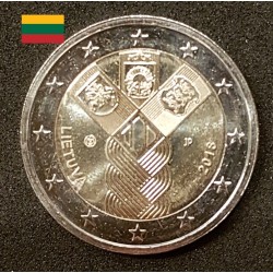 2 euros commémorative Lituanie 2018 indépendance états Baltes piece de monnaie €