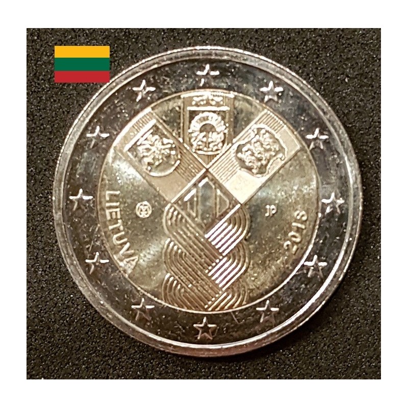 2 euros commémorative Lituanie 2018 indépendance états Baltes piece de monnaie €