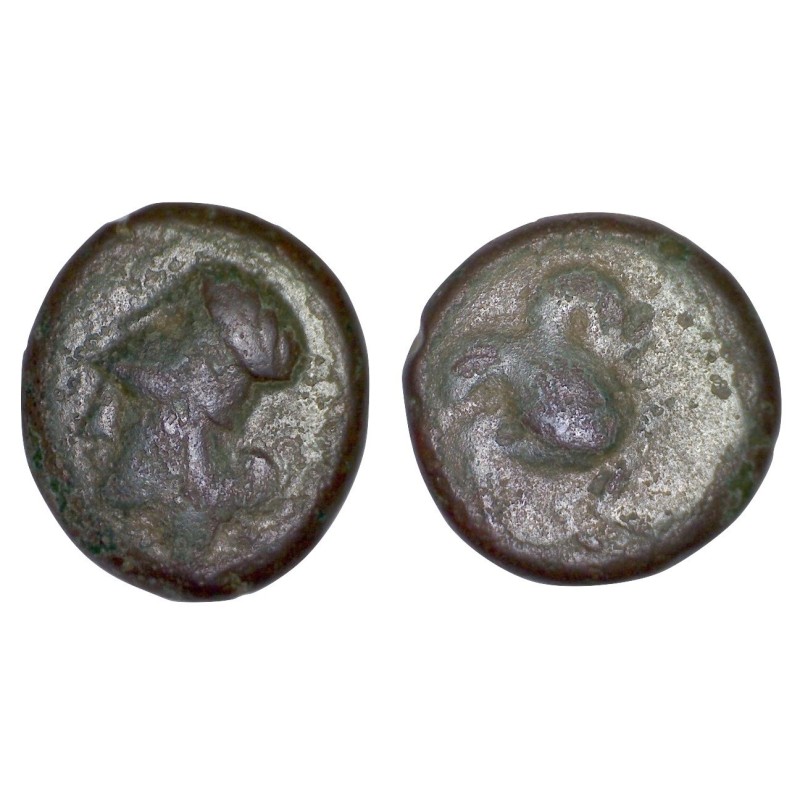 Sicile, Syracuse Ae19 Litra Cuivre (-400 à -380) Athéna et Hippocampe