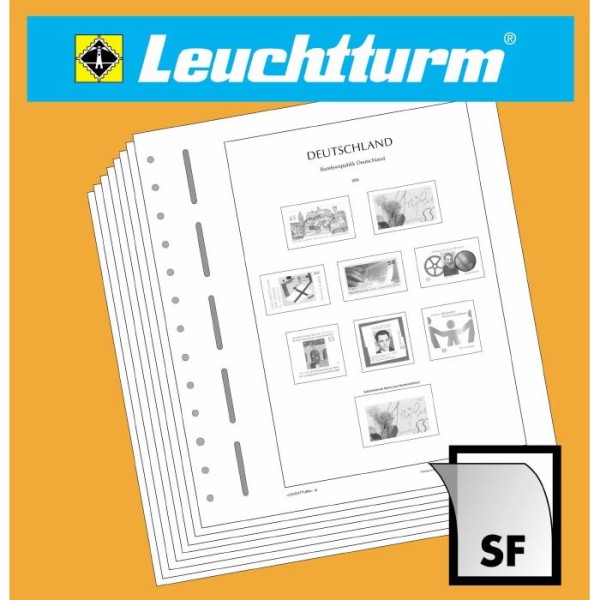SF 2024 bloc Edition spéciale leuchtturm France Feuilles préimprimées, mises à jour avec pochettes