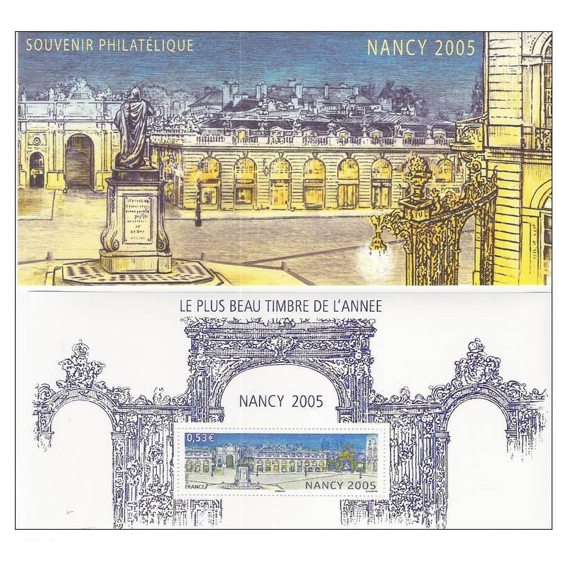 Bloc Souvenir Yvert 14 Nancy, Le plus beau timbre de l'année