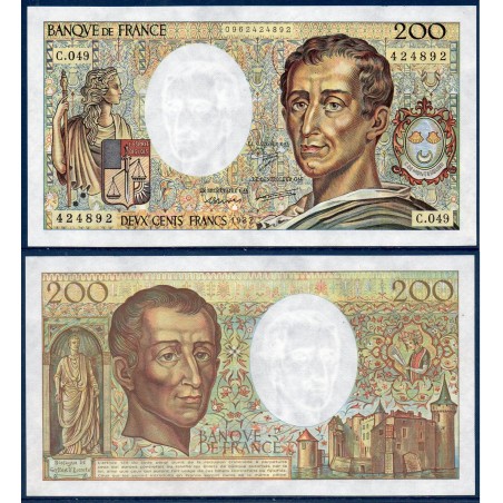 200 francs Montesquieu SPL- 1987 Billet de la banque de France