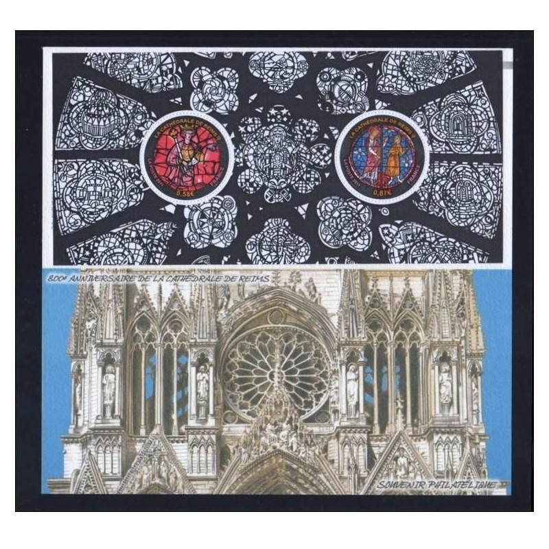 Bloc Souvenir Yvert 58 Vitraux de la cathédrale de Reims