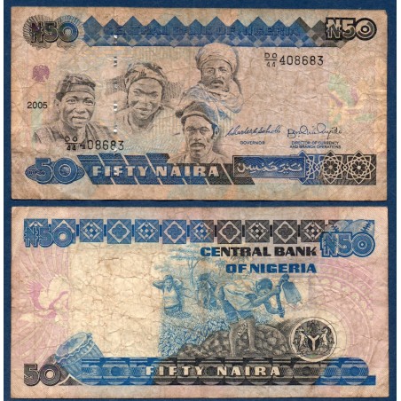 Nigeria Pick N°27f, Billet de Banque de 50 Naira B 1991-2005