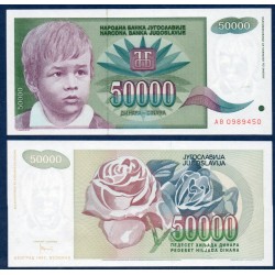 Yougoslavie Pick N°117, Neuf Billet de banque de 50000 Dinara 1992