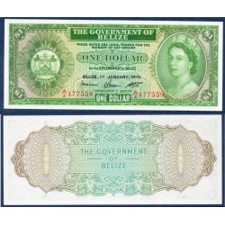 Belize Pick N°33, Billet de banque de 1 dollar 1976