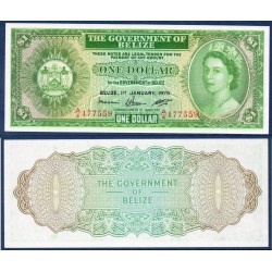 Belize Pick N°33c, Billet de banque de 1 dollar 1976