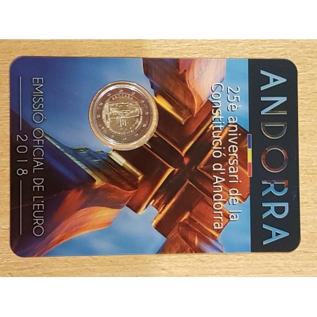 2 euros commémorative Andorre 2018 constitution piece de monnaie €