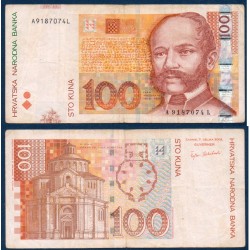 Croatie Pick N°41a, TTB- Billet de banque de 100 Kuna 2002