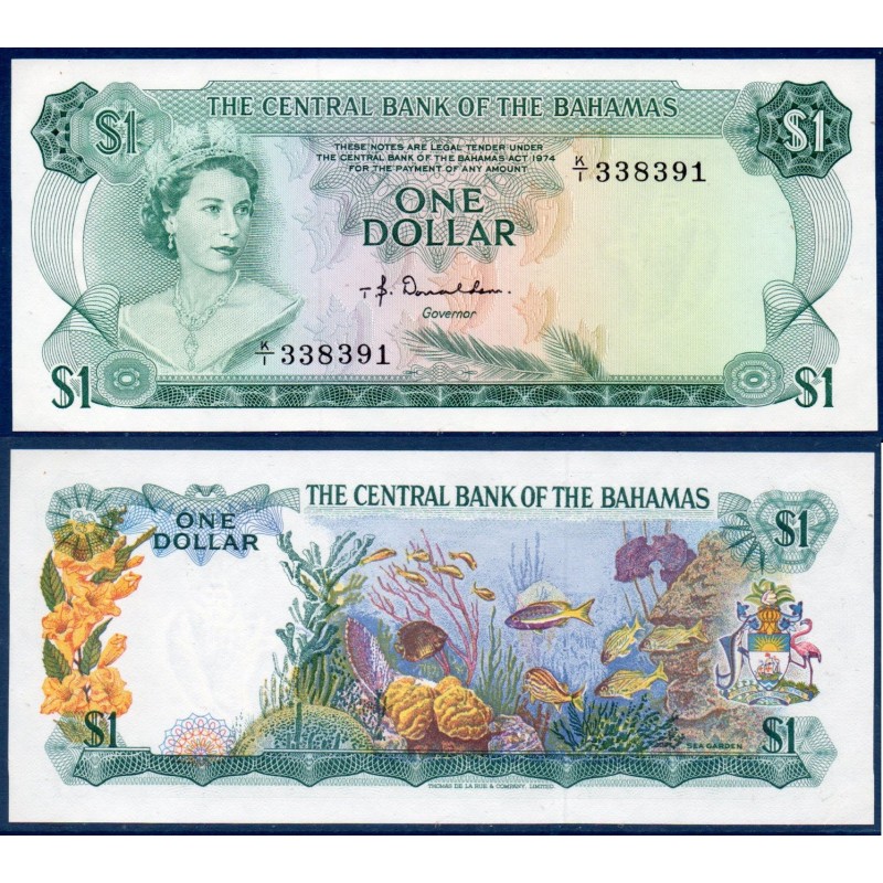 Bahamas Pick N°35a, Neuf Billet de banque de 1 dollar 1974