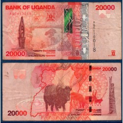 Ouganda Pick N°53b, Billet de banque de 20000 Shillings 2013