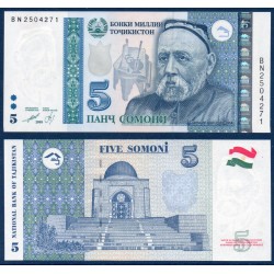 Tadjikistan Pick N°23, Billet de banque de 5 Somoni 2013