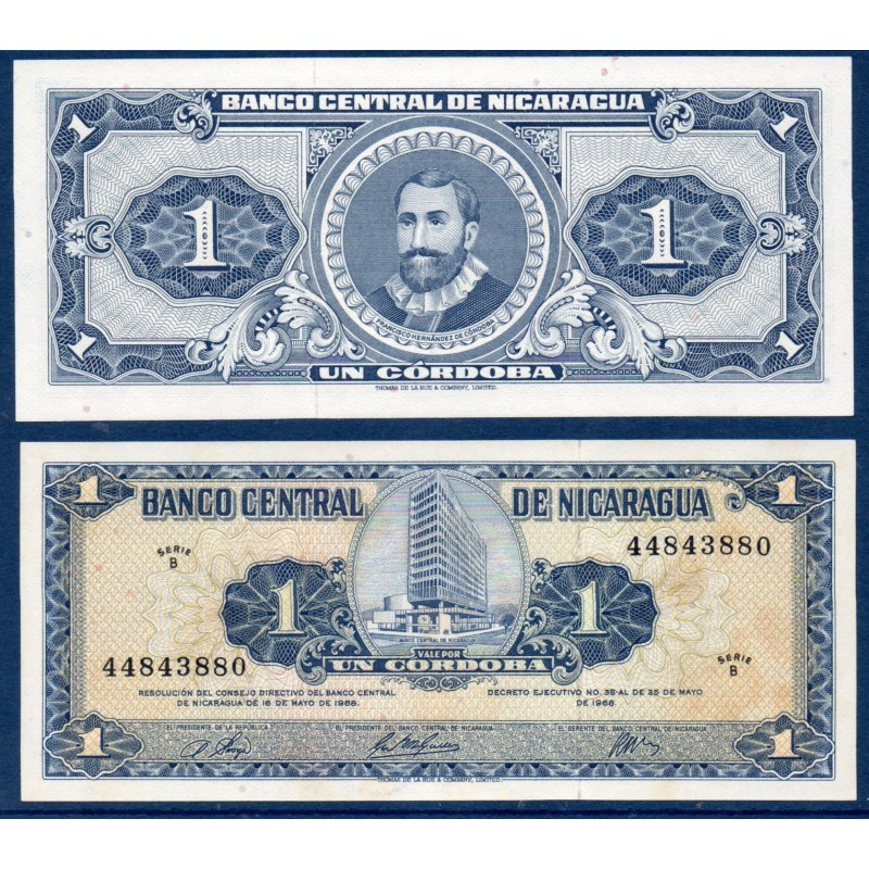 Nicaragua Pick N°115a, Billet de Banque de 1 Cordobas 1968