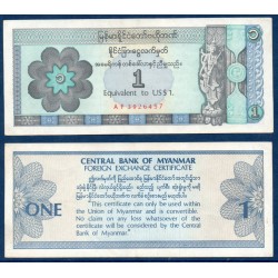 Myanmar, Birmanie Pick N°FX1, Billet de banque de 1 dollar 1993