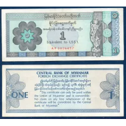 Myanmar, Birmanie Pick N°FX1, Billet de banque de 1 dollar 1993