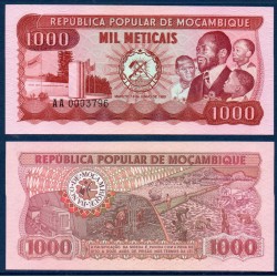 Mozambique Pick N°128, Billet de banque de 1000 meticais 1980