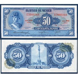 Mexique Pick N°49u, Billet de banque de Banque de 20 pesos 29 décembre 1972