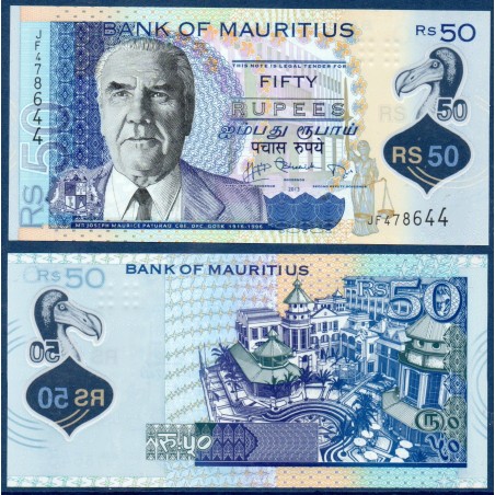 Maurice Pick N°65, Billet de banque de 50 Rupees 2013