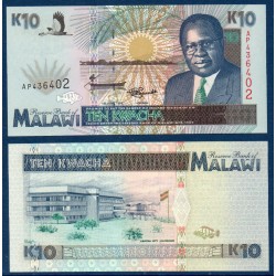 Malawi Pick N°31, Billet de banque de 10 kwatcha 1995