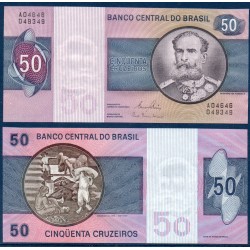 Bresil Pick N°194, Neuf Billet de banque de banque de 50 Cruzeiros 1970-1980