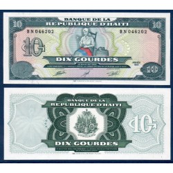 Haïti Pick N°256a, Billet de banque de 10 Gourdes 1991-1999