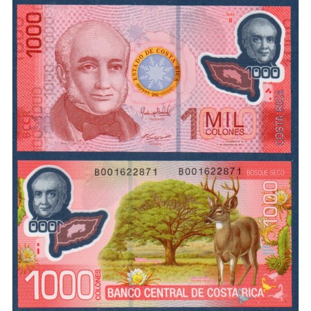 Costa Rica Pick N°274b, Billet de banque de 1000 colones 2013
