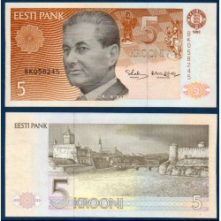 Estonie Pick N°71b, Neuf Billet de banque de 5 Krooni 1992