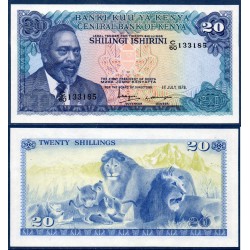 Kenya Pick N°17, Billet de banque de 20 Shillings 1978