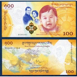 Bhoutan Pick N°37 Billet de banque de 100 Ngultrum 2017