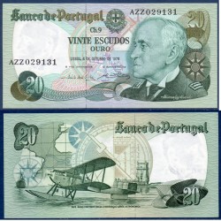 Portugal Pick N°176b, Neuf Billet de banque de 20 Escudos 1978