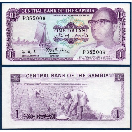 Gambie Pick N°4f, Billet de banque de 1 Dalasi 1971-1987