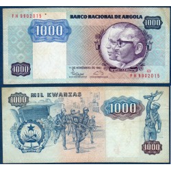 Angola Pick N°121b , Billet de banque de 1000 Kwanzas 1987