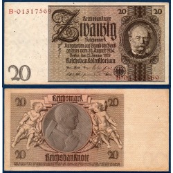 Allemagne Pick N°181b, Billet de banque de 20 Mark 1945