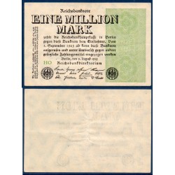 Allemagne Pick N°102a, Billet de banque de 1 million de Mark 1923