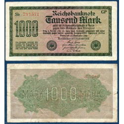 Allemagne Pick N°76g, Billet de banque de 1000 Mark 1922