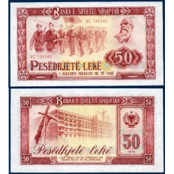 Albanie Pick N°45a, Billet de banque de 50 Leke 1976