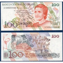 Bresil Pick N°220a, Billet de banque de 100 Cruzados Novos 1989
