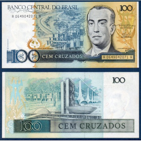 Bresil Pick N°211b, Billet de banque de 100 Cruzados 1987