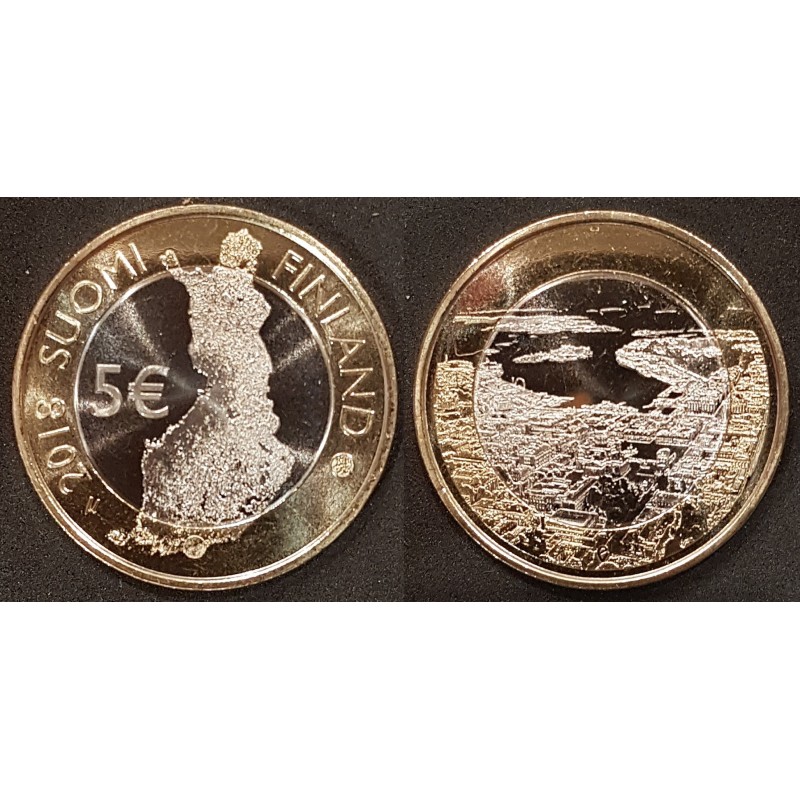 5 euros Finlande 2018, le port d'Helsinki