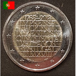 2 euros commémorative Portugal 2018 Imprimerie nationale piece de monnaie €