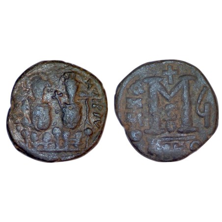 Follis Justin II et Sophie (570-571), SB 369 atelier Nicomedie 2eme officine