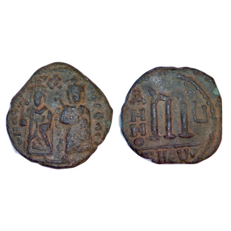 Follis Phocas et Leontia (606-607), SB 671 atelier Antioche