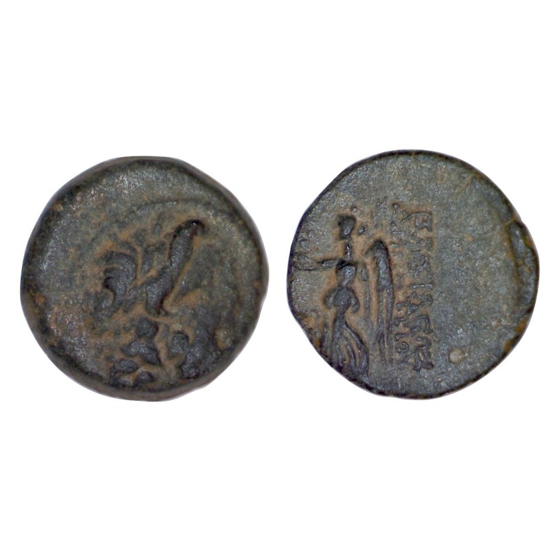 Syrie, SÉLEUCIDE Antiochos IX Ae17 Chalque Cuivre (-114 à -95)  Victoire