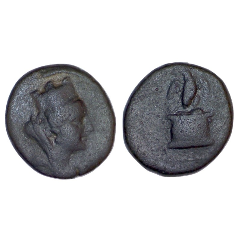 Syrie, Antioche ad orontem Ae16 Cuivre (-100 à 0) Tyche aigle autel