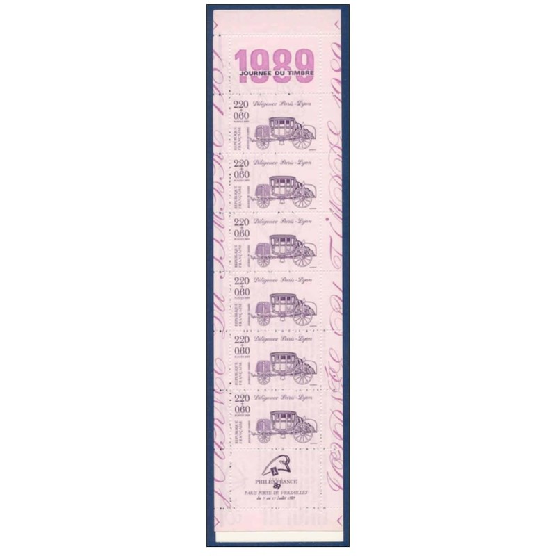 Yvert BC2578A Carnet Journée du timbre 1989  Diligence Paris-Lyon