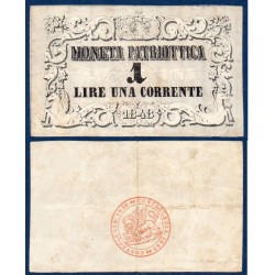 Etats Italiens Venise Pick N°S185 , Billet de banque de 1 Lire 1848