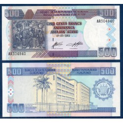 Burundi Pick N°38c, Billet de banque de 500 Francs 2003